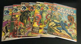 Wow 7 Jungle Action (black Panther) 6,  7,  8,  9,  10,  11,  12 Key Bks (vf -)