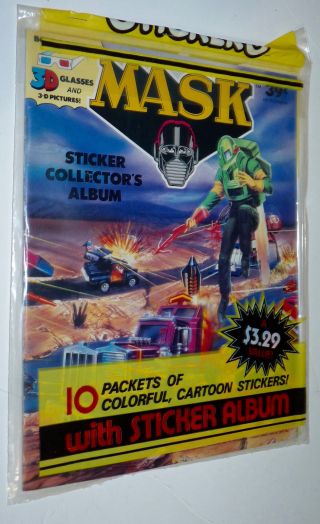 Rare Vintage Sticker Book M.  A.  S.  K.  Mask Tv Animated Series Cartoon Kenner