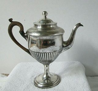 Vintage Silver Plated Coffee/tea Pot Molded Handle 10 3/4 "