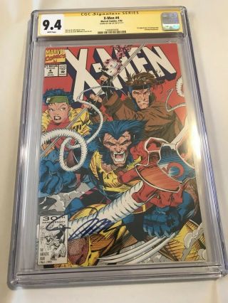 X - Men 4 Cgc Ss 9.  4 Signed By Jim Lee - 1st Appearance Of Omega Red