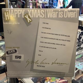 Happy Xmas (war Is Over) Lp White By John Lennon & Yoko Ono Rare 1975 Cvf Promo