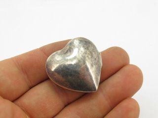 Vintage Sterling Silver 925 Love Heart Pill Box