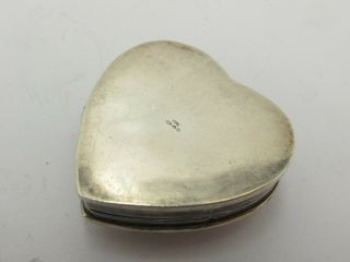 Vintage Sterling Silver 925 Love Heart Pill Box 4