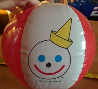Inflatable Jack In The Box Beach Ball Blow Up Advertising Promo - 1997 Vintage