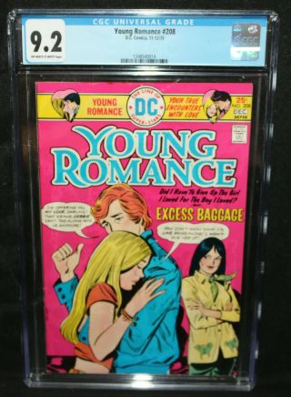 Young Romance 208 - Excess Baggage - Cgc Grade 9.  2 - 1975