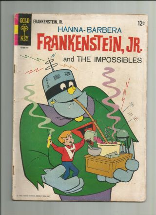 Hanna Barbera Frankenstein Jr.  And The Impossibles 1 1967 Scarce Gold Key Rare