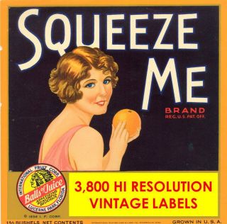 Hi Res Fruit Labels & Soda Label Vintage Images Scrapbok Clipart Vegetable Dvd