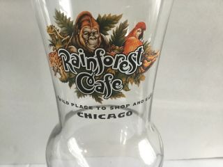 SET OF 2 RAINFOREST CAFE HURRICANE BEER GLASSES 5