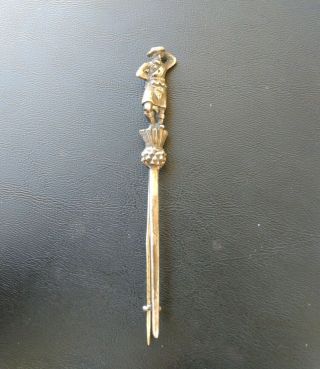 Mid To Early 20th Century Sterling Silver Scottish hallmarked Kilt Pin 3