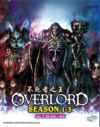 Anime Dvd Eng Dub Overlord Season 1 - 3 Eps.  1 - 39 End,  Ova Box Set