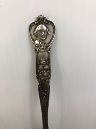 Vintage Sterling Silver State of Washington Souvenir Spoon 16g 2
