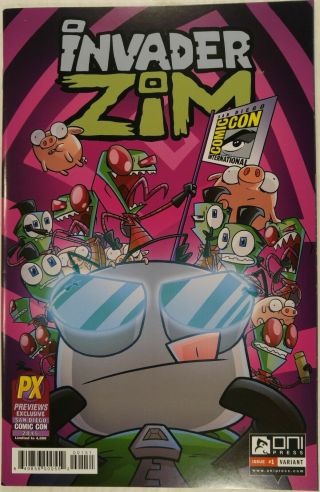 Invader Zim 1 [san Diego Comic Con Px Previews Variant By Ian Mcginty; Vasquez]