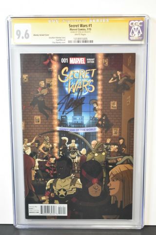 Secret Wars 1 (2015) Cgc Grade 9.  6 Signature Series Signed Stan Lee Variant