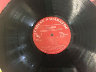Soundtrack LP Rambo First Blood Part II Nm Stv 81246 1985 3