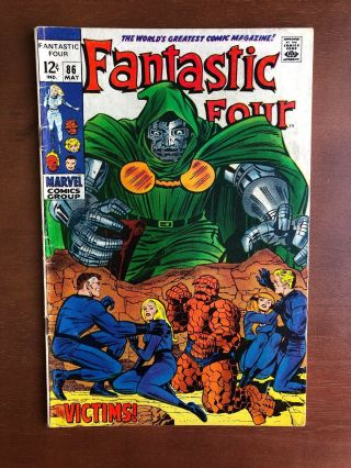 Fantastic Four 86 (1969) 6.  0 Fn Marvel Key Issue Comic Silver Age Dr.  Doom App