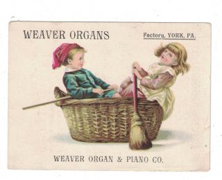 Advertising Card Weaver Organ & Piano Rice & Eader Agents Frederick,  Md.