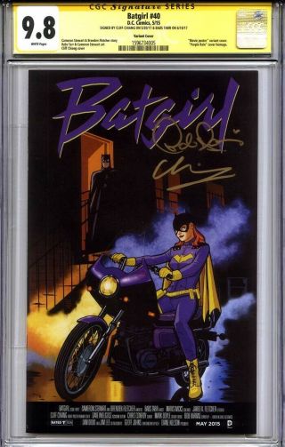 Batgirl 40 Cgc 9.  8 Ss Babs Tarr & Cliff Chiang (purple Rain Movie Poster Homage)
