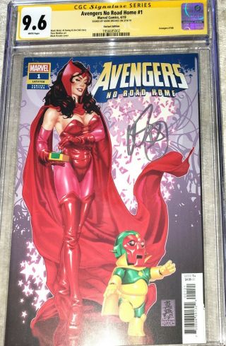 Avengers No Road Home 1 Brooks Cover Cgc Ss 9.  6 Signed By Mark Brooks