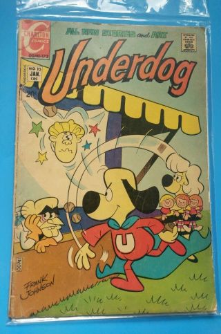 Underdog 10 Comic Book - Charlton Comics - Silver Age Cartoon