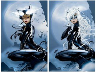 Catwoman And Black Cat Cosplay 2 Print Set By Paul Green Zenescope