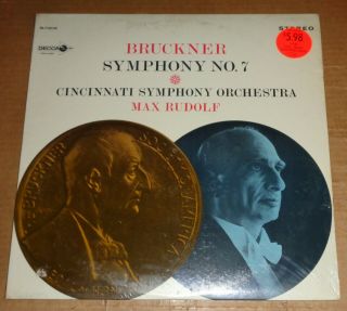 Max Rudolf/cincinnati Symphony Bruckner Symphony No.  7 - Decca Dl 710139