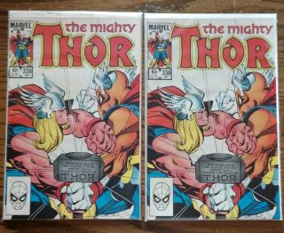 Thor 338 Vf,  /nm - 2 Copies 2nd Beta Ray Bill Guardians 3? 