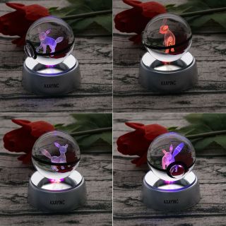 3D Crystal Pokemon Umbreon LED Decor Night Light Table Lamp Xmas Gift Pokeball 4
