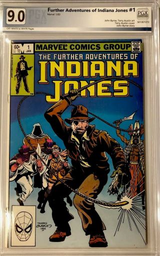 Further Adventures Of Indiana Jones 1 Pgx White Pages Marvel Comics 1983 Lee