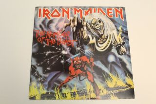 Iron Maiden: The Number Of The Beast Lp (1982 Harvest) St - 12202 Nwobhm Metal