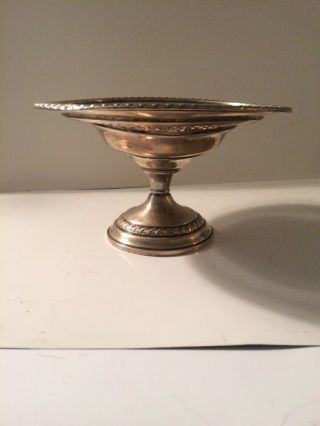 Antique Vintage Columbia Sterling Pedestal Compote Weighted 2