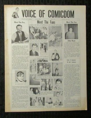 1965 April Voice Of Comicdom Fanzine 4 Vg/fn 5.  0 The Cloak / Flash Gordon 8pgs