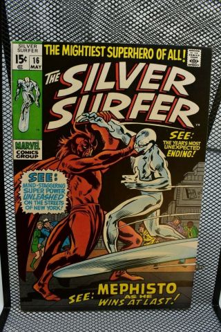 Silver Surfer 16 Marvel Comics 1970 Stan Lee John Buscema Mephisto App 7.  5