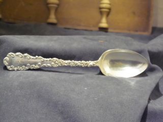 Antique 1890 R.  Wallace & Sons Sterling Silver Waverly 5.  5 " 5 O Clock Teaspoon