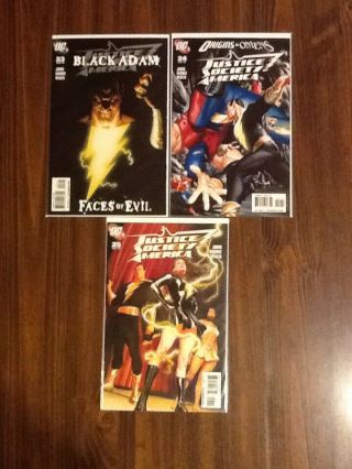 Justice Society Of America 23,  24 & 25 Vf/nm (black Adam,  Shazam.  Alex Ross).
