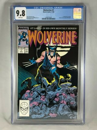 Wolverine 1 Cgc 9.  8 Nm/mt Marvel Comics 11/88 1988 Patch Claremont White Pages