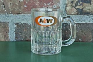 A&w Root Beer Baby Mini Glass Mug Peanuts Snoopy Drinking A Frosty One 1984