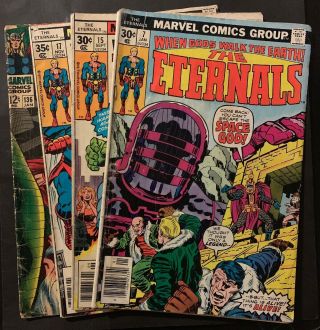 The Eternals S 7 15 17 & Thor 136 Fr Marvel Silver / Bronze Age Comics Mcu