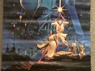 Vintage 1978 Hildebrandt Star Wars A Hope Movie Poster 20”x28” A18 3