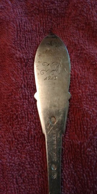 Vintage Denmark Christensen and Son Solid Silver 1912 Tea Strainer Spoon 3