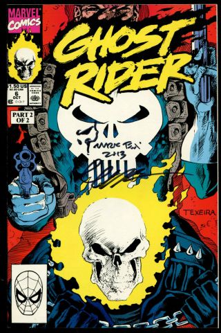 Ghost Rider 6 (9.  4) (nm) Auto,  Dated,  Remarked/mark Texeira - W/coa - Vs Punisher - Marvel