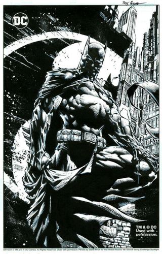 Batman Art Signed David Finch & Jay Leisten W/ 
