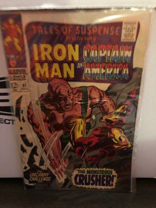 Tales Of Suspense 91 (marvel 1967) Iron Man Captain America Stan Lee Silver Age