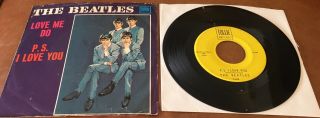 The Beatles Tollie Records 1964 Love Me Do/ps I Love You With Picture Cover