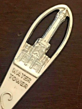Vintage,  Sterling Silver,  Souvenir Spoon,  Chicago,  Water Tower 4 1/4 "