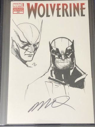 Wolverine Sketch Art Jam Piece by Adi Granov & Humberto Ramos CGC 9.  8 2