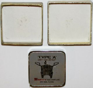 Vintage Tape Measure Woolley Tool And Mfg Odessa Texas Rotary Slip In Orig Box