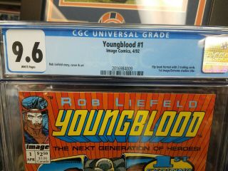 (2) CGC 9.  6 YOUNGBLOOD 1 Comics Rob Liefeld Story and Art 1st Image EVER 2