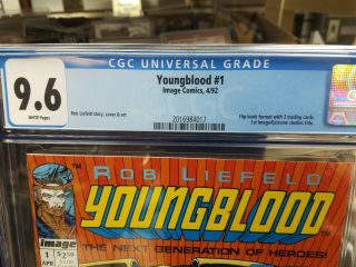 (2) CGC 9.  6 YOUNGBLOOD 1 Comics Rob Liefeld Story and Art 1st Image EVER 3