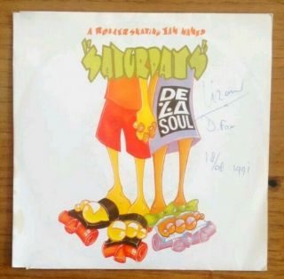 De La Soul / A Roller Skating Jam Named Saturdays / Rap Hip Hop 45 Picture Cover