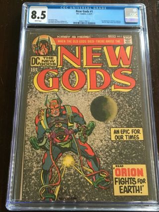 Gods 1 Cgc 8.  5 Wp 1971 Jack Kirby 1st Orion Dc Key Mister Miracle Darkseid